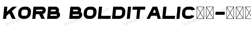 Korb BoldItalic下载字体转换